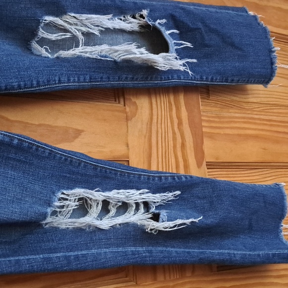 L'Agence Jordan vintage straight cropped distressed Denim sz27-28 - Picture 4 of 15